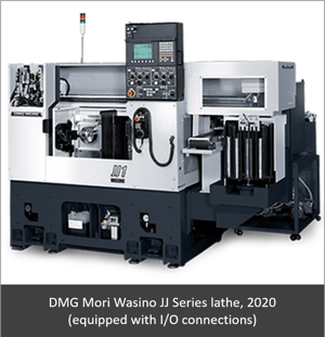 DMG Mori Wasino JJ Series lathe, 2020 (equipped with I/O connections)