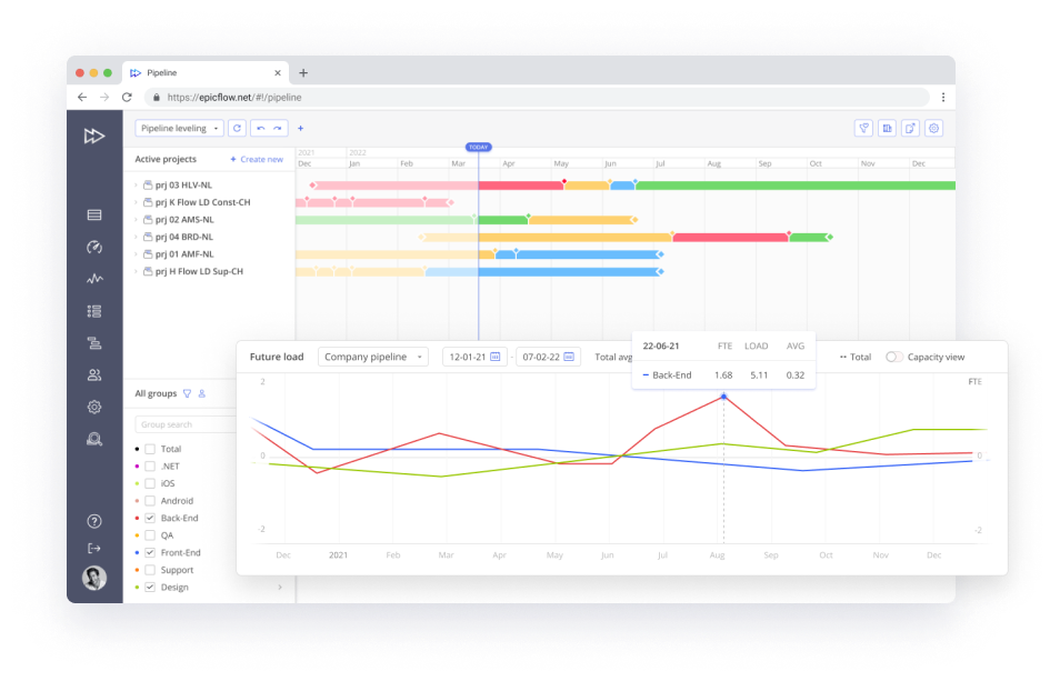 Epicflow for project resource management