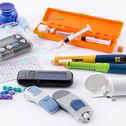 Photograph of manufactured medical supplies and equipment.