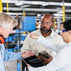 A production scheduling expert explains to other production schedulers how the new scheduling system works.