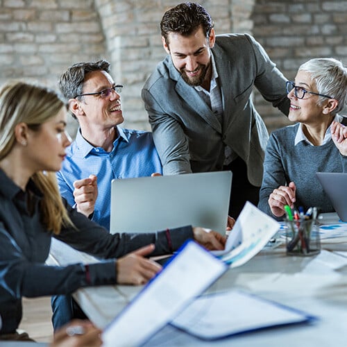 A group of people creating workforce alignment for better business results