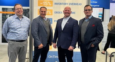 David Hinkler, Aaron Muhl, and Brian Vogel of On Time Edge pictured with John Dyck, CEO, CESMII